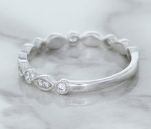 Load image into Gallery viewer, 0.23ctw Diamond Alternating Marquise Band in 18K White Gold