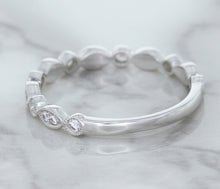 Load image into Gallery viewer, 0.23ctw Diamond Alternating Marquise Band in 18K White Gold