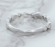 Load image into Gallery viewer, 0.23ctw Diamond Alternating Marquise Band in 18K White Gold