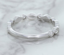 Load image into Gallery viewer, 0.23ctw Diamond Alternating Marquise Band in 18K White Gold