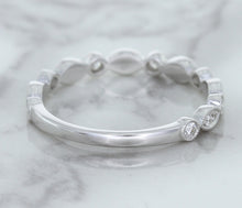 Load image into Gallery viewer, 0.23ctw Diamond Alternating Marquise Band in 18K White Gold