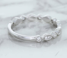 Load image into Gallery viewer, 0.23ctw Diamond Alternating Marquise Band in 18K White Gold