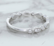 Load image into Gallery viewer, 0.23ctw Diamond Alternating Marquise Band in 18K White Gold