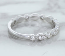 Load image into Gallery viewer, 0.23ctw Diamond Alternating Marquise Band in 18K White Gold