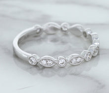 Load image into Gallery viewer, 0.23ctw Diamond Alternating Marquise Band in 18K White Gold