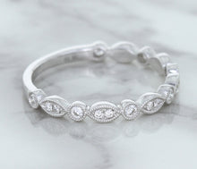Load image into Gallery viewer, 0.23ctw Diamond Alternating Marquise Band in 18K White Gold