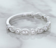 Load image into Gallery viewer, 0.23ctw Diamond Alternating Marquise Band in 18K White Gold