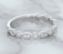 Load image into Gallery viewer, 0.23ctw Diamond Alternating Marquise Band in 18K White Gold