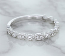 Load image into Gallery viewer, 0.23ctw Diamond Alternating Marquise Band in 18K White Gold