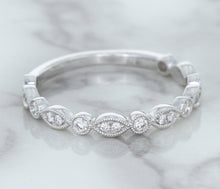 Load image into Gallery viewer, 0.23ctw Diamond Alternating Marquise Band in 18K White Gold