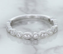 Load image into Gallery viewer, 0.23ctw Diamond Alternating Marquise Band in 18K White Gold