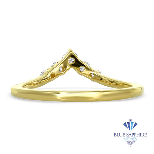 0.38ctw Diamond Pointed Band in 18K Yellow Gold