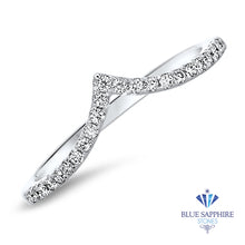 Load image into Gallery viewer, 0.17ctw Diamond Pointed Band in 18K White Gold