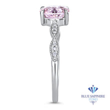 Load image into Gallery viewer, 1.14ct Oval Pink Sapphire Ring with Diamond Accents in 18K White Gold