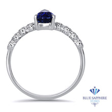 Load image into Gallery viewer, 1.22ct. Pear Blue Sapphire Ring with Diamond Accents in 18K White Gold