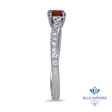 Load image into Gallery viewer, 0.37ct Round Red Spinel Ring with Diamond Accents in 18K White Gold