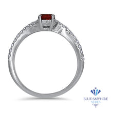 Load image into Gallery viewer, 0.37ct Round Red Spinel Ring with Diamond Accents in 18K White Gold