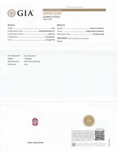 Load image into Gallery viewer, 1.10ct Oval GIA Certified Padparadscha Ring with Hidden Diamond Halo in 18K White Gold