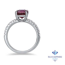 Load image into Gallery viewer, 2.39ct Round EGL Certified Pink Sapphire Ring with Diamond Accents in 18K White Gold