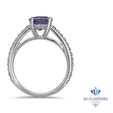 Load image into Gallery viewer, 2.14ct EGL Certified Round Unheated Lavender Sapphire Ring with Diamonds in 18K White Gold