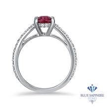 Load image into Gallery viewer, 1.27ct Asscher Unheated Pink Sapphire Ring with Diamond Accents in 18K White Gold