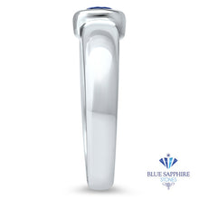 Load image into Gallery viewer, 0.74ct Round Blue Sapphire Ring in 14K White Gold