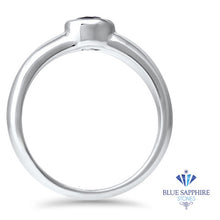 Load image into Gallery viewer, 0.74ct Round Blue Sapphire Ring in 14K White Gold