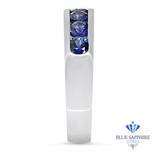 Load image into Gallery viewer, 1.22ctw Round Blue Sapphire Ring in 18K White Gold