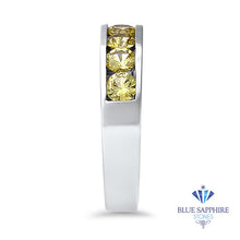 Load image into Gallery viewer, 1.18ctw Round Yellow Sapphire Ring in 18K White Gold