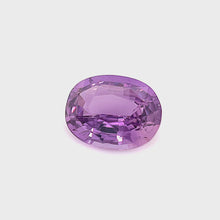 Load and play video in Gallery viewer, 0.91 ct. Oval Purple Sapphire