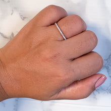 Load image into Gallery viewer, 0.20ctw Diamond Half Eternity Band in 18K White Gold