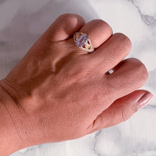 Load image into Gallery viewer, 4.63ct Oval Spinel Ring with Diamond Accents in 18K Rose Gold