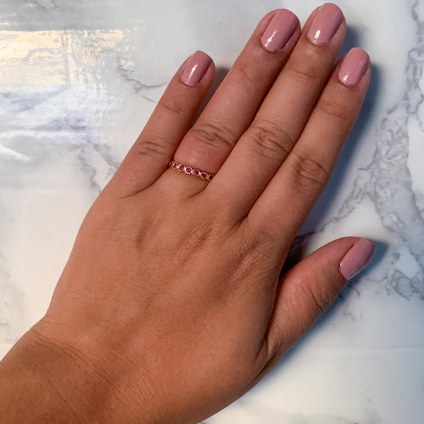 0.30ctw Round Ruby Ring in 14K Yellow Gold