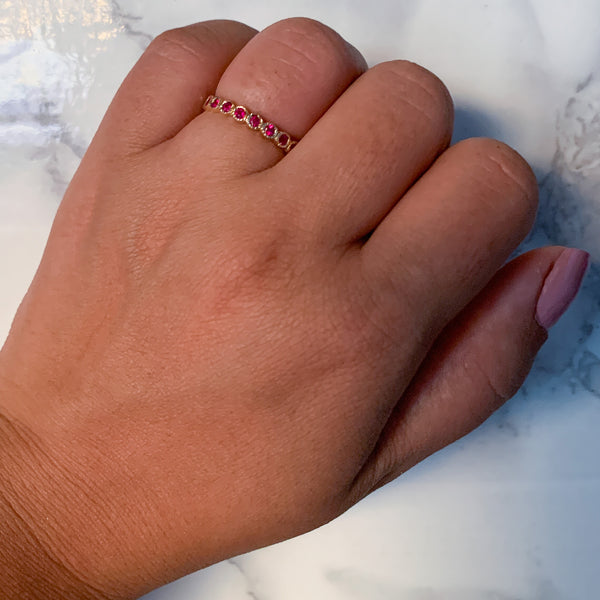 0.30ctw Round Ruby Ring in 14K Yellow Gold