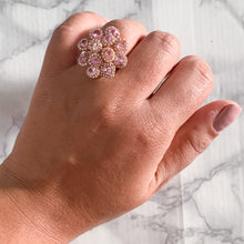 Load image into Gallery viewer, 4.99ctw Floral Padparadscha Ring with Diamond Accents in 18K Rose Gold