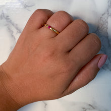 Load image into Gallery viewer, 0.10ct Round Ruby Ring in 18K Yellow Gold