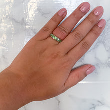 Load image into Gallery viewer, 1.28ctw Round Demantoid Garnet Ring in 18K White Gold