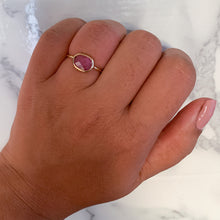 Load image into Gallery viewer, 1.45ct. Oval Pink Sapphire Ring in 14K Yellow Gold