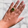 10.07ct Cushion Tourmaline Ring with Diamond Accents in 18K Yellow Gold