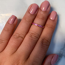 Load image into Gallery viewer, 0.35ctw Round Pink Sapphire Ring in 14K Rose Gold