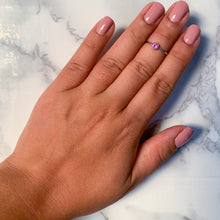 Load image into Gallery viewer, 0.19ct Round Pink Sapphire Ring in 14K White Gold