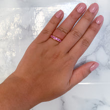 Load image into Gallery viewer, 1.23ctw Round Pink Sapphire Ring in 18K Rose Gold