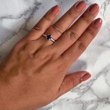 Load image into Gallery viewer, 1.12ct Cushion Purple Sapphire Ring with Diamonds in 18K White Gold