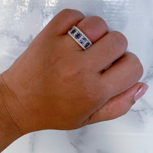 Load image into Gallery viewer, 1.41ctw Oval Alexandrite Ring with Diamond Accents in 18K White Gold