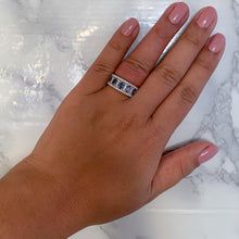 Load image into Gallery viewer, 1.41ctw Oval Alexandrite Ring with Diamond Accents in 18K White Gold