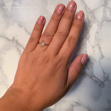 Load image into Gallery viewer, 0.84ct. Pear Shape White Sapphire Ring in 14K White Gold