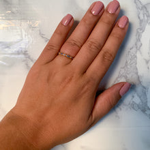 Load image into Gallery viewer, 0.30ctw Blue Sapphire Alternating Marquise Ring in 14K Yellow Gold