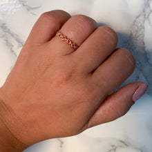 Load image into Gallery viewer, 0.20ctw Ruby Alternating Marquise Ring in 14K Yellow Gold