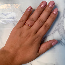 Load image into Gallery viewer, 0.22ctw Pink Sapphire Alternating Marquise Ring in 14K Rose Gold