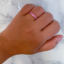 Load image into Gallery viewer, 1.23ctw Round Pink Sapphire Ring in 18K Rose Gold